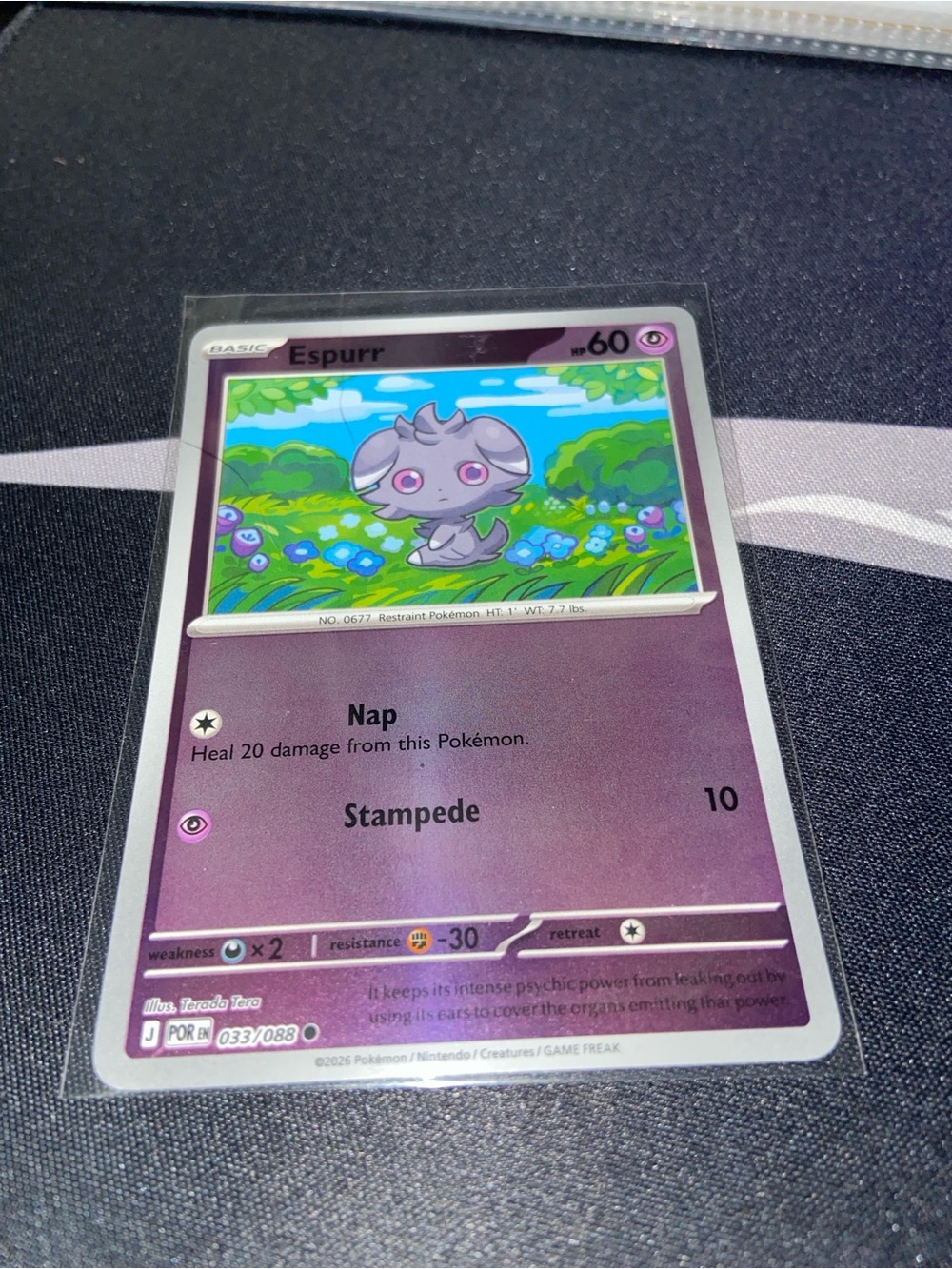 Espurr Pokémon Trading Card (033/088)Perfect Order